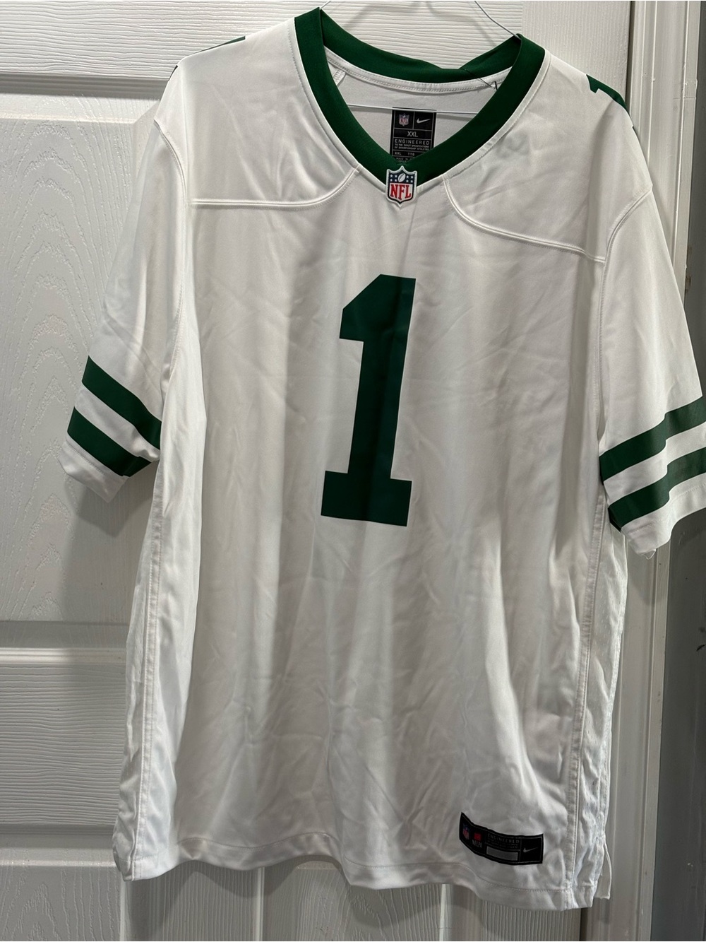 NFL Team White & Green #1 Men's Jersey BNWT  2X